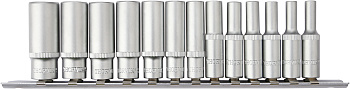 Набор головок 1/4" 12-гр. 13 пр. длинных 4-14мм Thorvik S11S2213SM