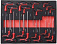 Набор ключей Т-образных TORX/6-гранныхс шаром,18пр. в ложементе FORCEKRAFT FK-K51812