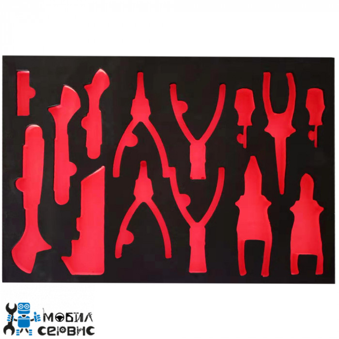 Ложемент для шарнирно-губцевого инструмента, разводных ключей, щипцов для стопорных колец