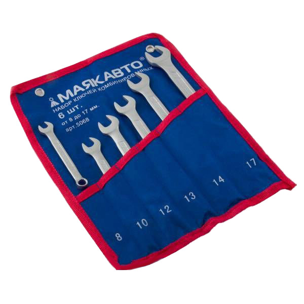 Набор ключей комбинированных 6пр.(8-17мм) МАЯКАВТО 5068