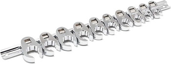 Набор ключей разрезных съемных 10пр.(12гр ) (10-19мм) 3/8 на планке Forsage F-511