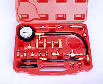 Тестер давления топлива, 20пр. (0-10 bar) в кейсе AUTOMASTER AMT-9124