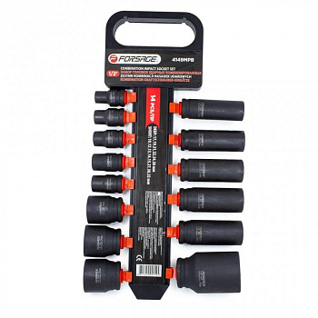 Набор головок ударных 1/2" 14пр. комбинированный Forsage F-4149MPB