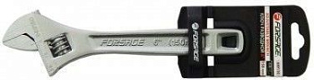 Ключ разводной Profi CRV 6"-150мм (захват 0-20мм), на пластиковом держателе Forsage F-649150