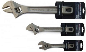 Ключ разводной Profi CRV 15"-375мм (захват 0-45мм), на пластиковом держателе FORCEKRAFT FK-649375