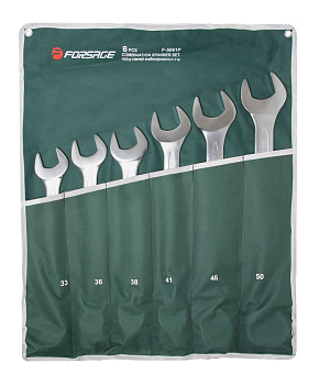 Набор ключей комбинированных  6пр. (33, 36, 38, 41, 46, 50мм) на полотне Forsage F-5061P