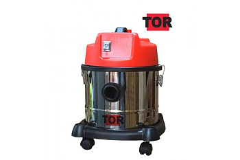 Пылесос для влажной и сухой уборки (1200Вт, 220В, 230м3/ч, 78 дБ, 30л)TOR WL092-30L INOX