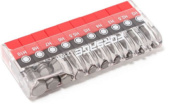 Набор бит 6-гранных 10пр. 1/4" (2,2.5,3,4,5,5.5,6,7,8,10-25мм) Forsage F-21011