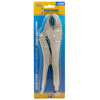Зажим гейферный "овальными губками" "Profi" 10"-250мм, в блистере Partner PA-614250