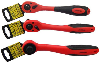 Трещотка 1/2" (72зуб) L-250мм в облегченном корпусе Partner PA-804P72