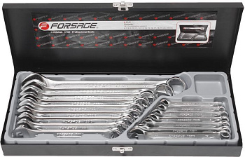 Набор ключей комбинированных 16пр. (6-19, 22, 24мм) в метал.кейсе Forsage F-5161