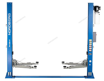 Подъёмник 2-х стоечный с нижней синхронизацией 4 т,  эл.стопора, 380 В NORDBERG N4120BE-4B_380V