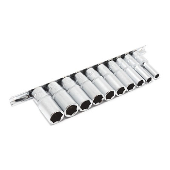 Набор головок глубоких 3/8"  10пр. 6гр.(8,10,12-19мм) на планке Forsage F-3102-5