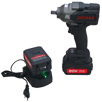 Гайковерт аккумуляторный, 1/2", 20В, 1080 Нм с двумя 4A акк. в кейсе ROTAKE RC8803