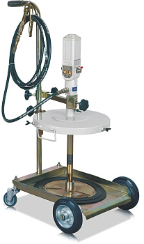 Комплект для раздачи солидола из бочек, с тележкой KraftWell KRW1781