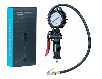 Пистолет для подкачки колес с жидкостным манометром 80 мм NORDBERG TI62