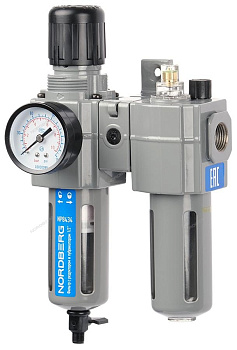 Фильтр воздушный с редуктором и лубрикатором PRO, 1/2" NORDBERG NP8434