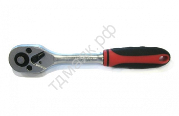 Трещотка 1/4" (24зуб) L-155мм пластиковая рукоятка ТДМ 80222