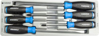 Набор отверток силовых 6пр.(PH2,3.SL5.5,6.5,10,12)в лотке Forsage F-2069
