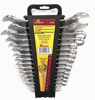 Набор ключей комбинированных и рожковых,16 пр. KINGTUL KT-5199