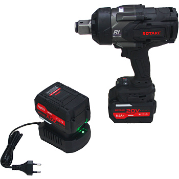 Гайковерт аккумуляторный, 1", 20В, 2400 Нм с двумя 4A акк. в кейсе ROTAKE RC8807