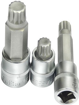 Головка бита SPLINE 12-лучевая  M5 1/2" (L-55мм) Forsage F-34805505