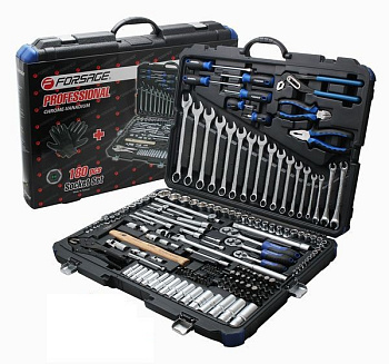 Набор инструмента 180пр. 1/4"& 3/8"&1/2" (6гр.)(4-32мм) Forsage F-41802-5