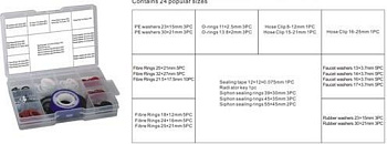 Кольца, шайбы уплотнительные резиновые, асбестовые и пластиковые 96пр. Forsage F-869