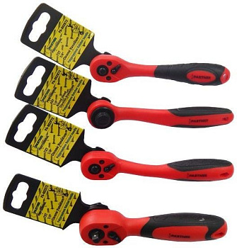 Трещотка 1/4", 3/8" (72зуб.) L-145мм двухсторонняя Partner PA-802U72