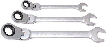 Ключ комбинированный трещоточный с шарниром 27мм Forsage F-75727F