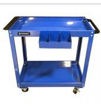 Тележка инструментальная 2-х полочная с навесным лотком Forsage F-1141342