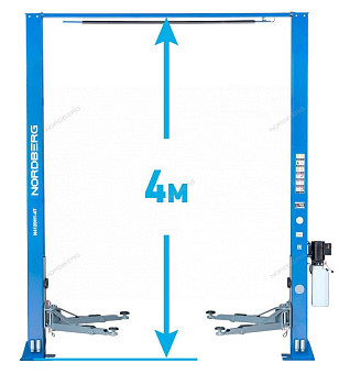 Подъёмник 2-х стоечный с верхней синхронизацией 4 т  ручные стопора, 380 В NORDBERG N4120H1-4B_3+2_3