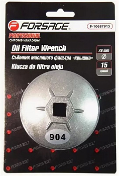 Съемник масляного фильтра "крышка" 65мм х 14гр, в блистере Forsage F-10686514