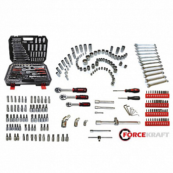 Набор инструмента 216пр. 1/4"& 3/8" & 1/2" (6гр, 4-32MM) Forcekraft FK-38841