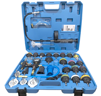Набор приспособлений для тестирования систем охлаждения 33 предметов (0-2.5bar) ТДМ 4078вт