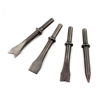 Набор зубил для пневмомолотка 120 мм, круглые насадки, 4 пр. AMP-83302