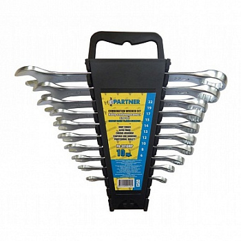Набор ключей комбинированных 10пр. (6-22мм) в пластиковом держателе Partner PA-3010MP