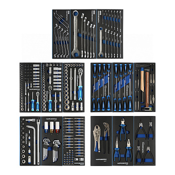 Набор инструментов из 15 ложементов, 265 предметов NORDBERG TS15265