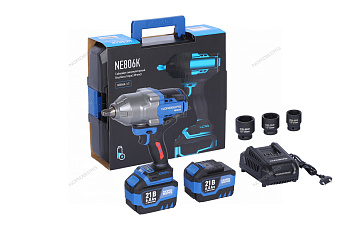 Гайковерт аккумуляторный, 1/2", 21В, 1500 Нм с двумя 6A акк. NORDBERG NE806K-1/2