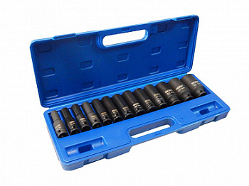 Набор головок ударных 1/2" глубоких 13пр.  (10-32мм)в кейсе FORCEKRAFT FK-4131-5MPB