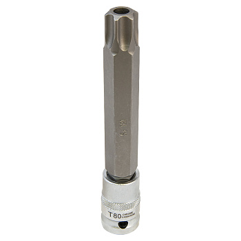 Головка-бита 1/2" Torx T-80 удлиненная L140мм для узлов ветрового стекла BMW AV Steel AV-928015