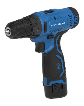 Шуруповерт аккумуляторный макс Ø сверла 10мм, 12В, 30Нм с акк. и зар. уст-вом NORDBERG NE103K