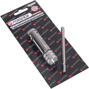 Метчикодержатель трещоточный реверсивный Т-образный ( L-85мм, М3-М8), в блистере Forsage F-88185