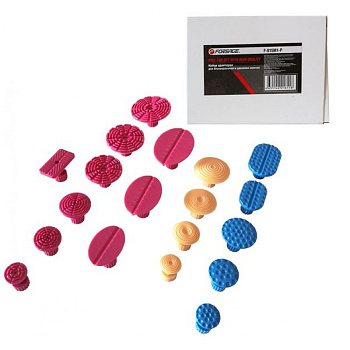 Набор адаптеров пластиковых для беспокрасочного удаления вмятин,19 предметов Forsage F-915M1-P