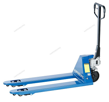 Тележка складская гидравлическая 2,5 т, с полиуретановыми колесами NORDBERG N3901-25