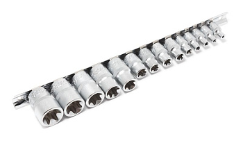 Набор головок 1/4", 1/2" E-профиль 15 пр. (E4-E24) Forsage F-4158