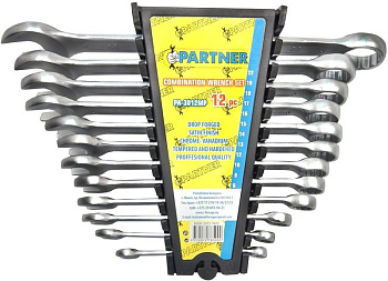 Набор ключей комбинированных 12пр. (6,8,10,12-19,22), в пластиковом держателе Partner PA-3012MP