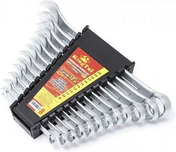Набор ключей комбинированных 12пр. (8,10-17,19,22,24мм) в пласт. держателе KINGTUL KT-3412MP