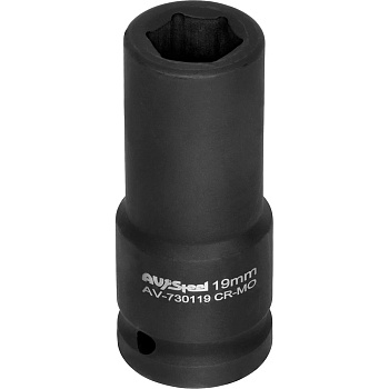 Ударная головка 6 гр. удл. 3/4" 19мм AV Steel AV-730119