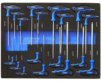 Набор ключей Т-образных TORX/6-гранныхс шаром,18пр. в ложементе ForsageT F-K51812